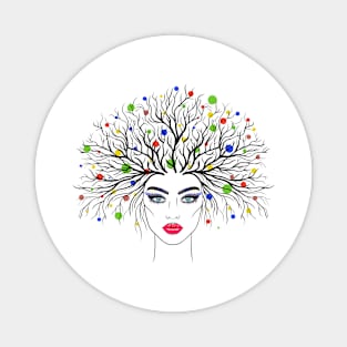 Woman tree Magnet